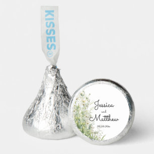 Dusty Sage Green Flowers Wedding Hershey®'s Kisses®