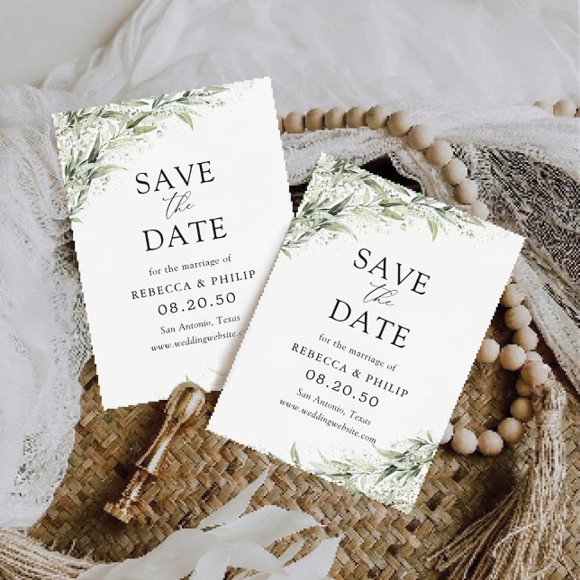 Dusty Sage green Save The Date Cards (Creator Uploaded)
