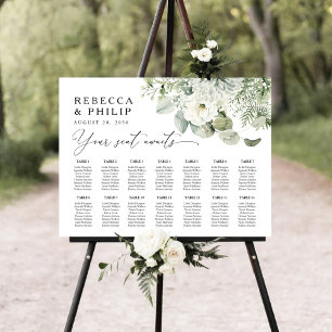 Dusty Sage Green Seating Chart Foam Board