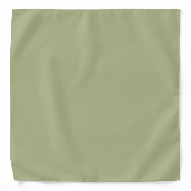 Dusty Sage Green Solid Color Bandana (Front)