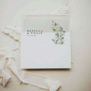 Dusty Sage Green Wedding Envelope Liner
