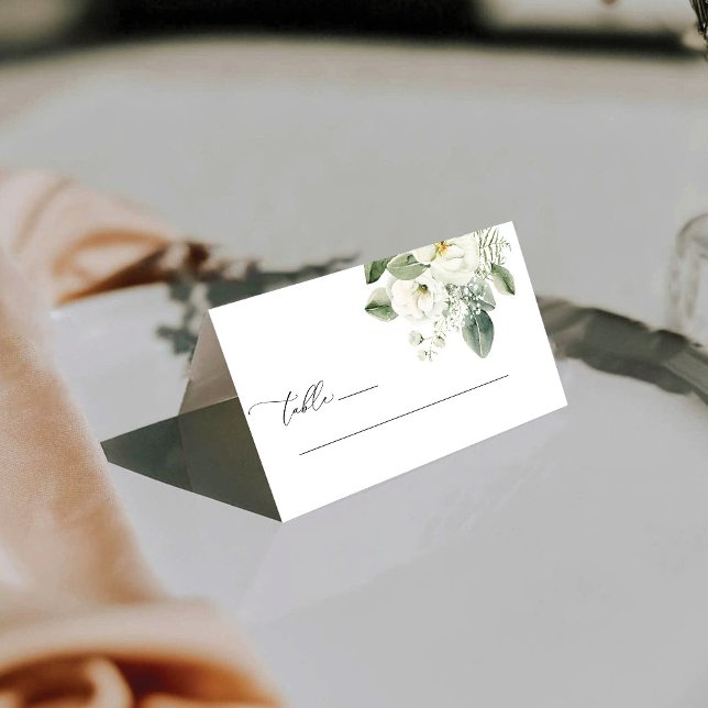 Dusty Sage green Wedding Folded  Place Card (Creator Uploaded)