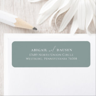Dusty Sage Green Wedding Return Address Labels