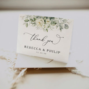 Dusty Sage Green Wedding Thank You Card