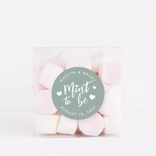 Dusty Sage Mint to Be Personalized Wedding Favor Classic Round Sticker