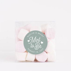 Dusty Sage   Mint to Be Personalized Wedding Favor Classic Round Sticker