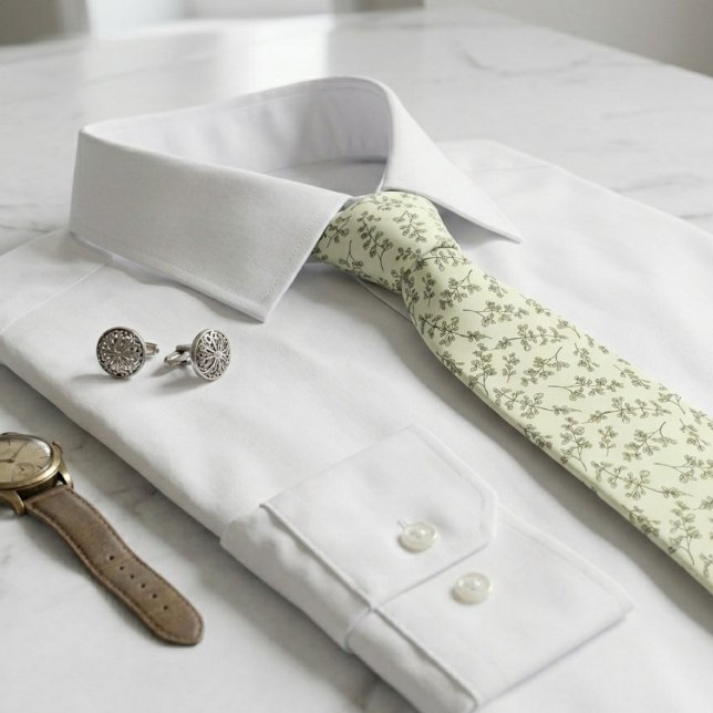  Dusty Sage Neck Tie for Men - Wedding Groom  (Creator Uploaded)