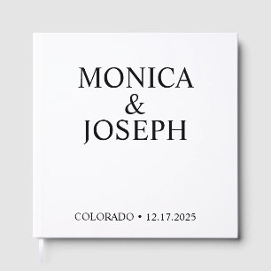 Dusty Sky Blue Guest Book Gift, Personalized Luxur