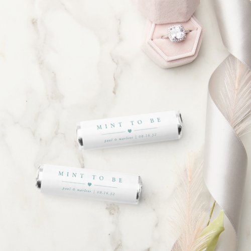 Dusty Teal  Classic Elegant Personalized Wedding Breath Savers Mints