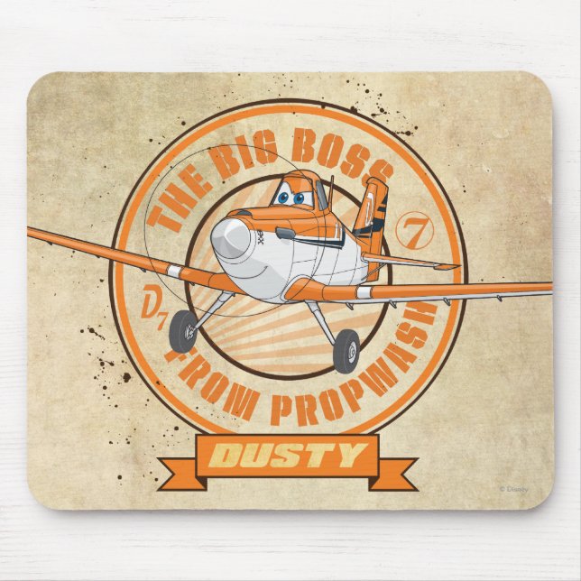 Dusty - The Big Boss from Propwash Mouse Pad (Front)