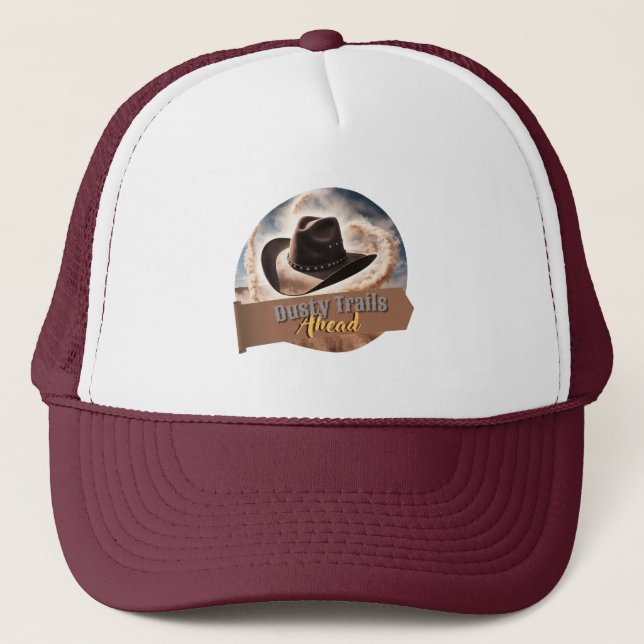 Dusty Trail Adventure - Cowboy  Trucker Hat (Front)