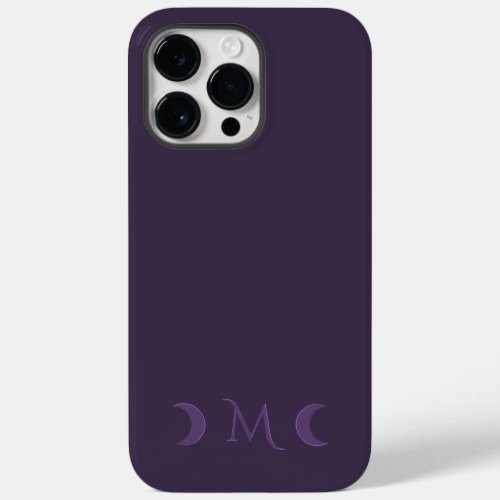 Dusty Violet Crescent Moons Monogram Case_Mate iPhone 14 Pro Max Case