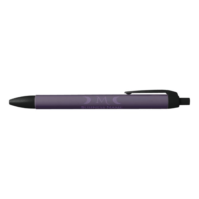 Dusty Violet Crescent Moons Monogram Pen (Top)