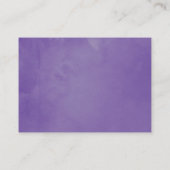 Dusty Violet Watercolor Floral Baby Book Request Enclosure Card (Back)