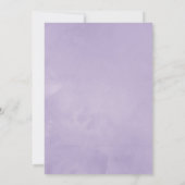 Dusty Violet Watercolor Floral Drive By Shower Invitation (Back)