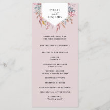 Dusty Wildflower Watercolor Floral Wedding Program