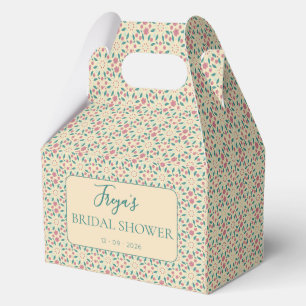 Dusty yellow Boho Floral Bridal Shower Favor Boxes