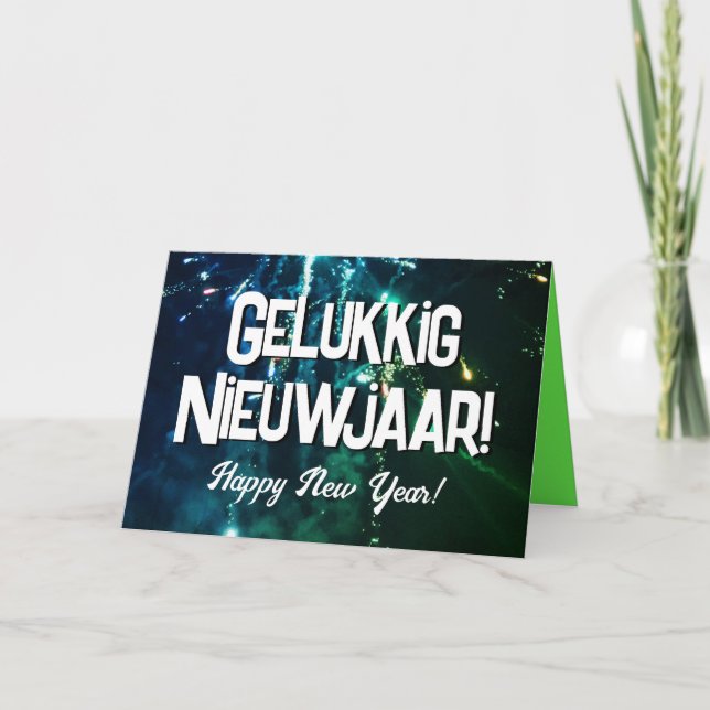 Dutch 2026Happy New Year | Send Text Download  Holiday Card (Front)