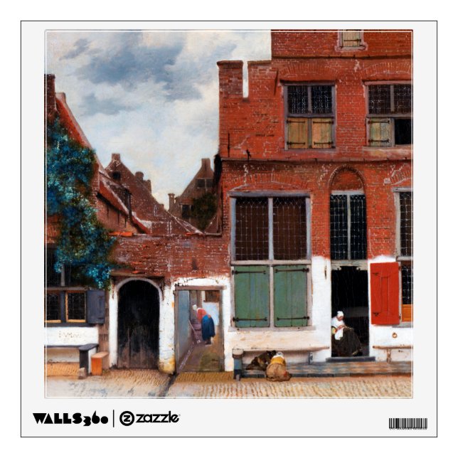 Dutch Alley, Johannes Vermeer Wall Decal (Front)