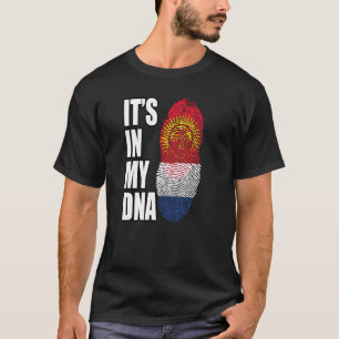Dutch And Kyrgyzstani Mix DNA Heritage Flag T-Shirt