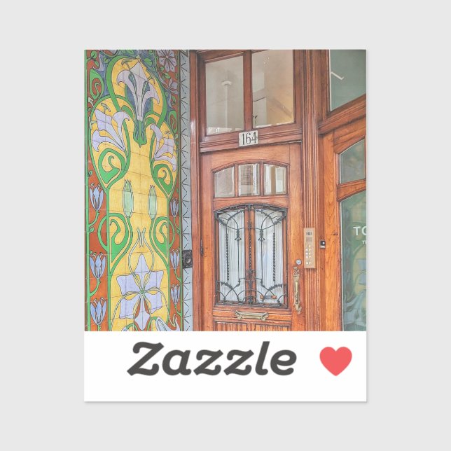 Dutch Art Nouveau Door Sticker (Sheet)