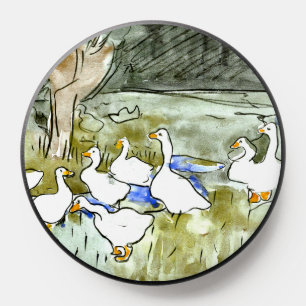 Dutch Art Nouveau Ducks and Geese PopSocket