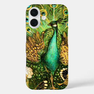 Dutch Art Nouveau Peacock and Chickens iPhone 16 Case