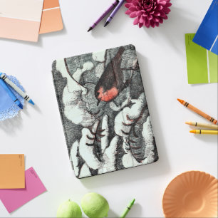 Dutch Art Nouveau Robin Bird in Winter iPad Pro Cover