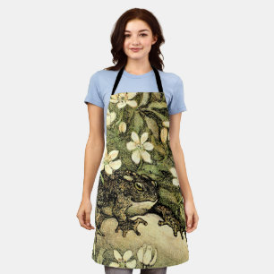 Dutch Art Nouveau Toad and Dogwood Apron