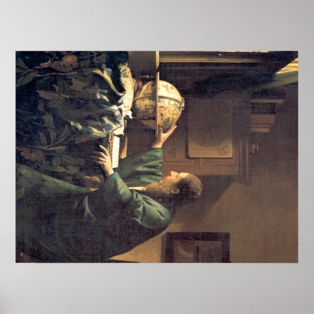 Dutch Artist Vermeer Painting the astronomer Poster (Front)