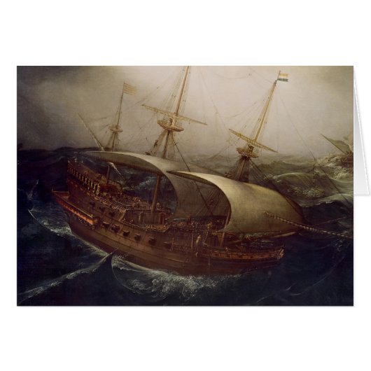 Dutch Battleship in a Storm Cards (Front Horizontal)