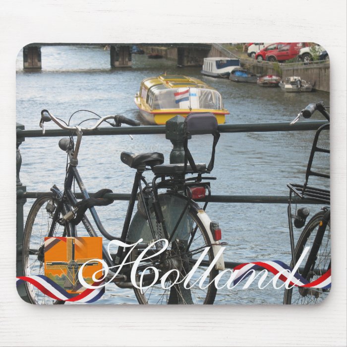 Dutch Bike & Boat Holland Text Mousepad