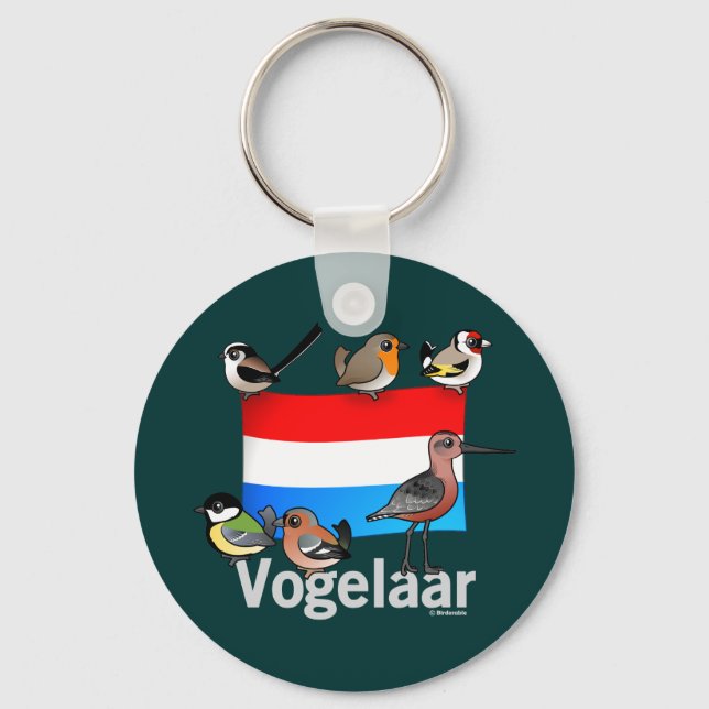 Dutch Birder: Vogelaar Keychain (Front)