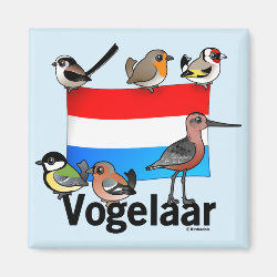 Dutch Birder: Vogelaar Square Magnet
