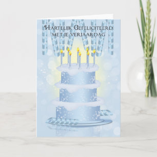 Dutch Birthday Cake And Candles Card