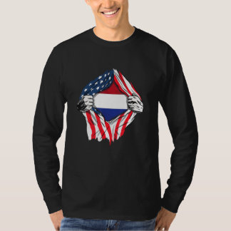 Dutch Blood Inside Me Netherlands Flag T-Shirt