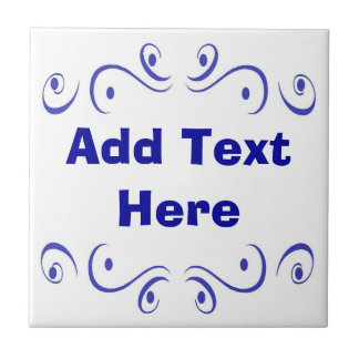 Dutch Blue Add Text Ceramic Tile