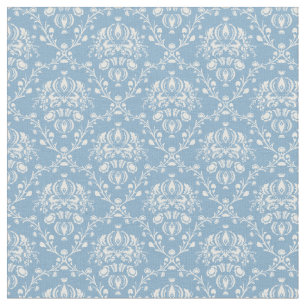 Dutch Blue Damask Fabric