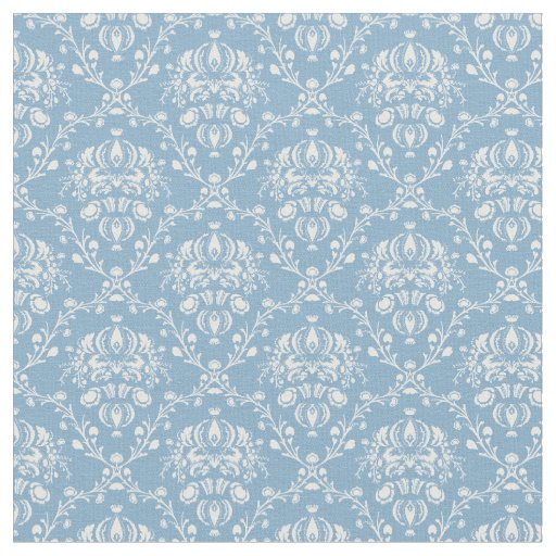 Dutch Blue Damask Fabric