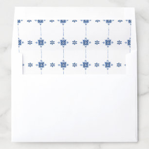Dutch Blue Floral Pattern Envelope Liner