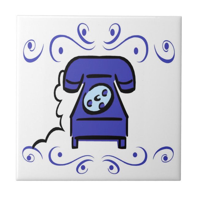 Dutch Blue Telephone Tile (Front)