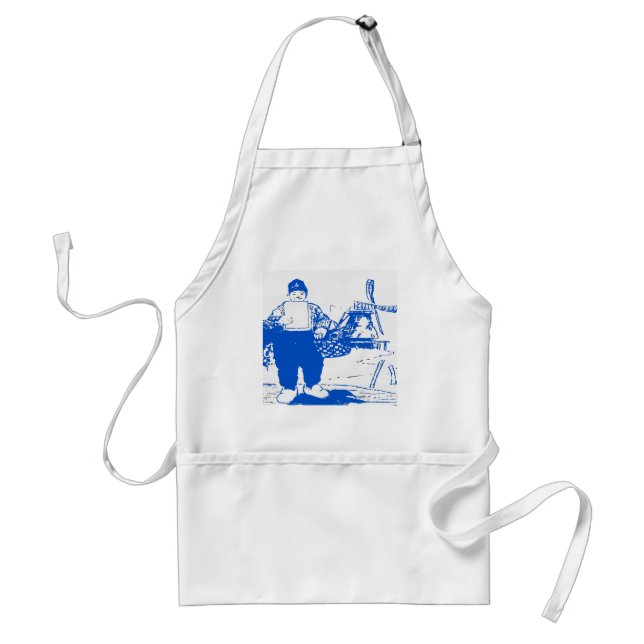 Dutch Boy By Windmill Adult Apron (Front)