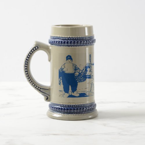 Dutch Boy By Windmill Beer Stein