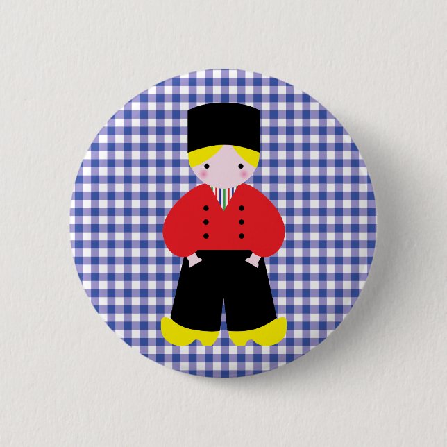 Dutch boy pinback button (Front)