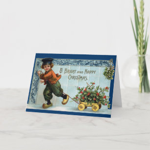 Dutch Boy Vintage Christmas Holiday Card