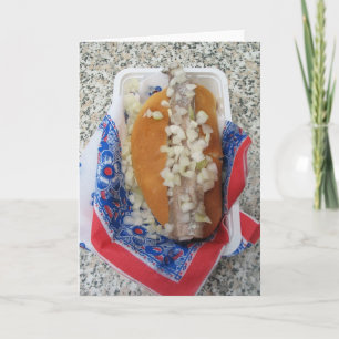 Dutch Broodje Herring With Onions Note Card
