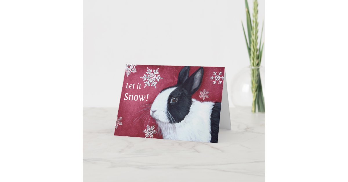 Dutch Bunny Christmas Card | Zazzle