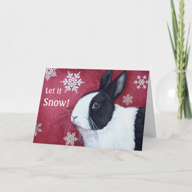Dutch Bunny Christmas Card | Zazzle