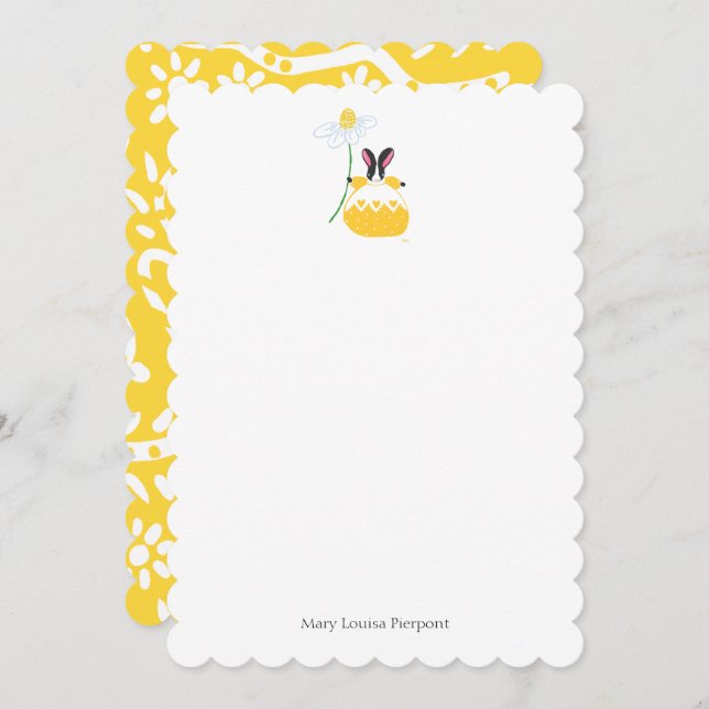 Dutch Bunny personalized Note Card (Front/Back)