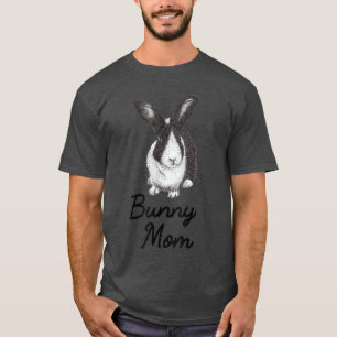 Dutch Bunny Rabbit Mom Drawing family boy friend T-Shirt